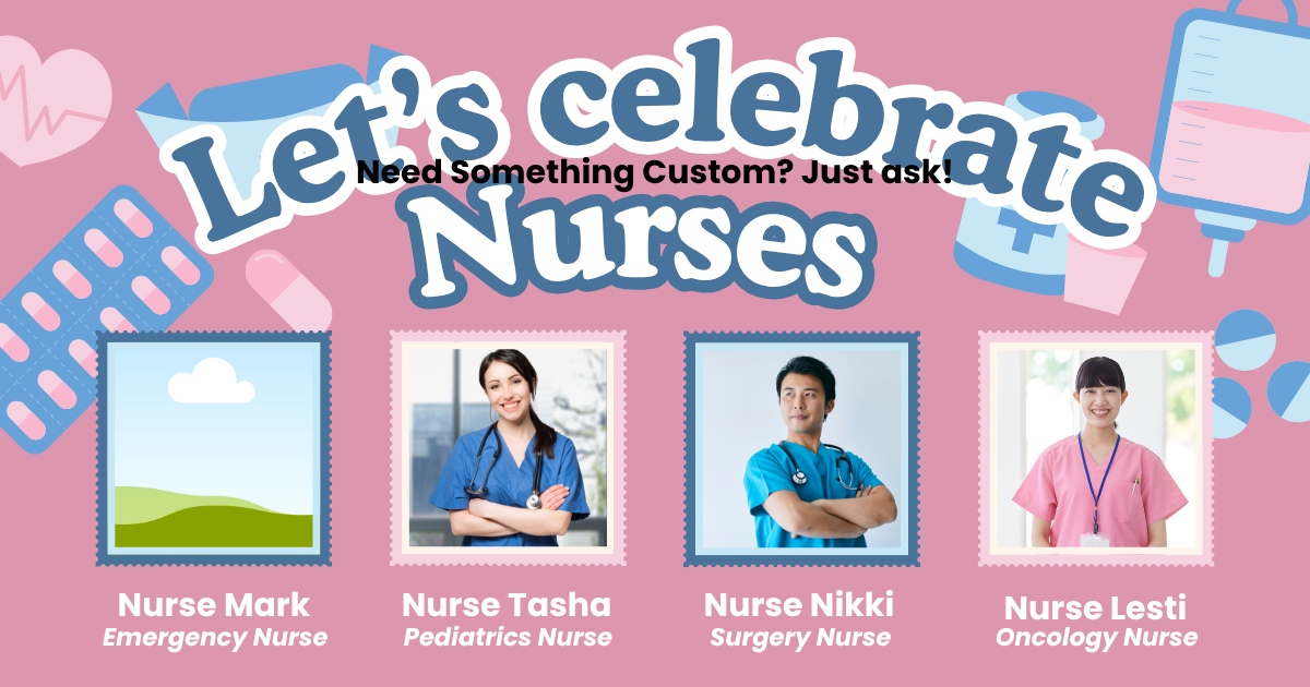 Multi color and Cheetah Nurse logo T-shirt