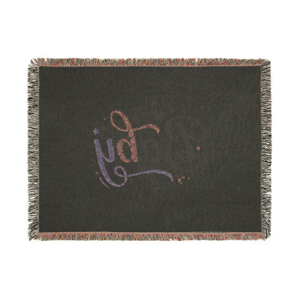 Pastel Script Baby Woven Blanket — Personalized Nursery Throw (Artwork or Photo)