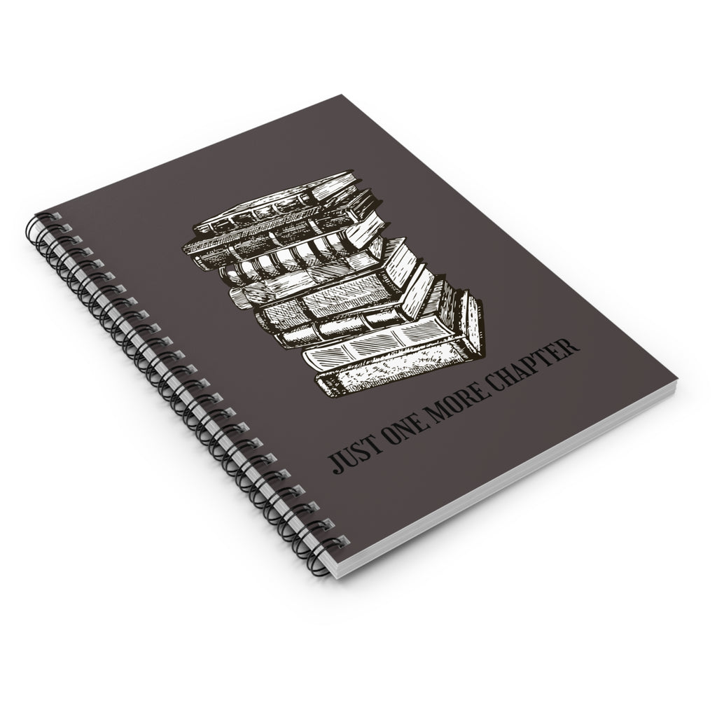 Notebook — 'Just One More Chapter' Booklover Spiral Journal