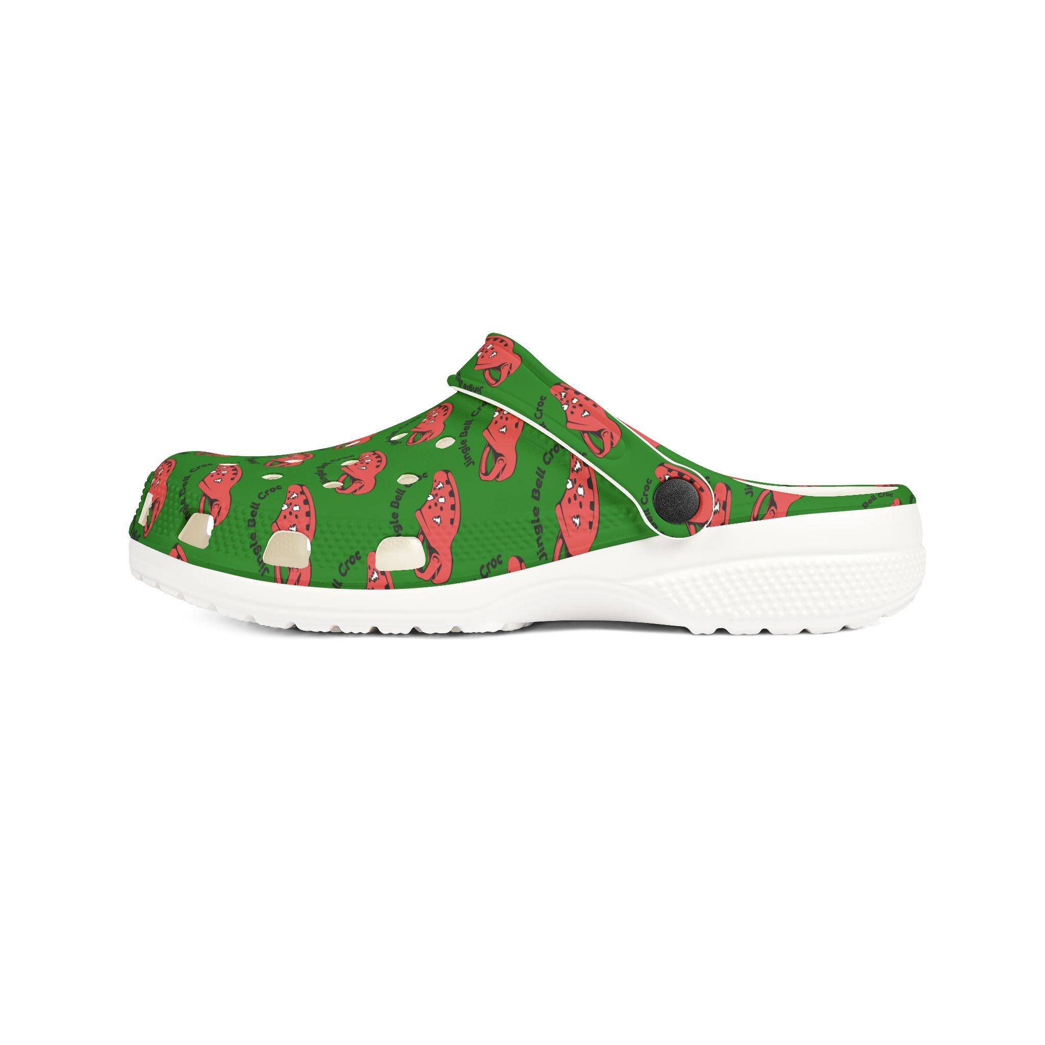 Green Strawberry Print EVA Foam Clogs — Lightweight Garden & Beach Shoes