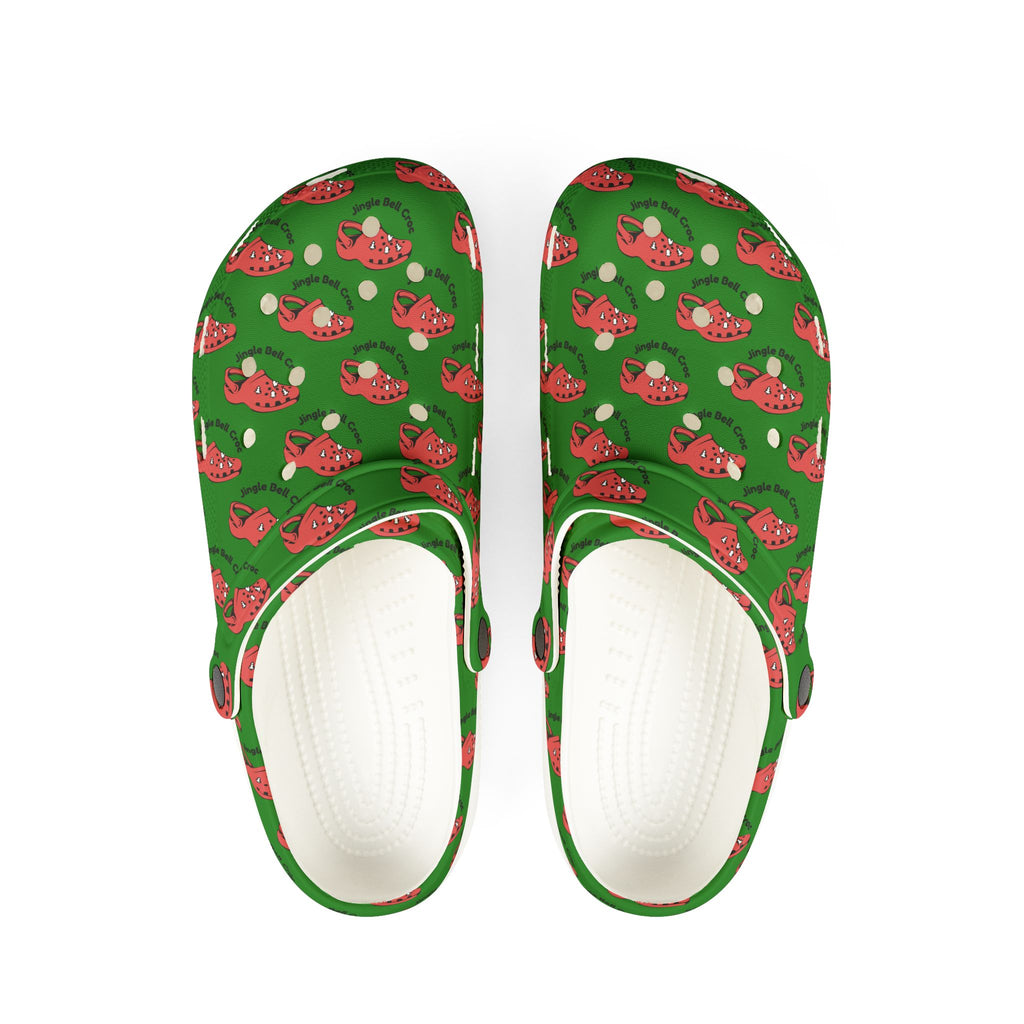 Green Strawberry Print EVA Foam Clogs — Lightweight Garden & Beach Shoes