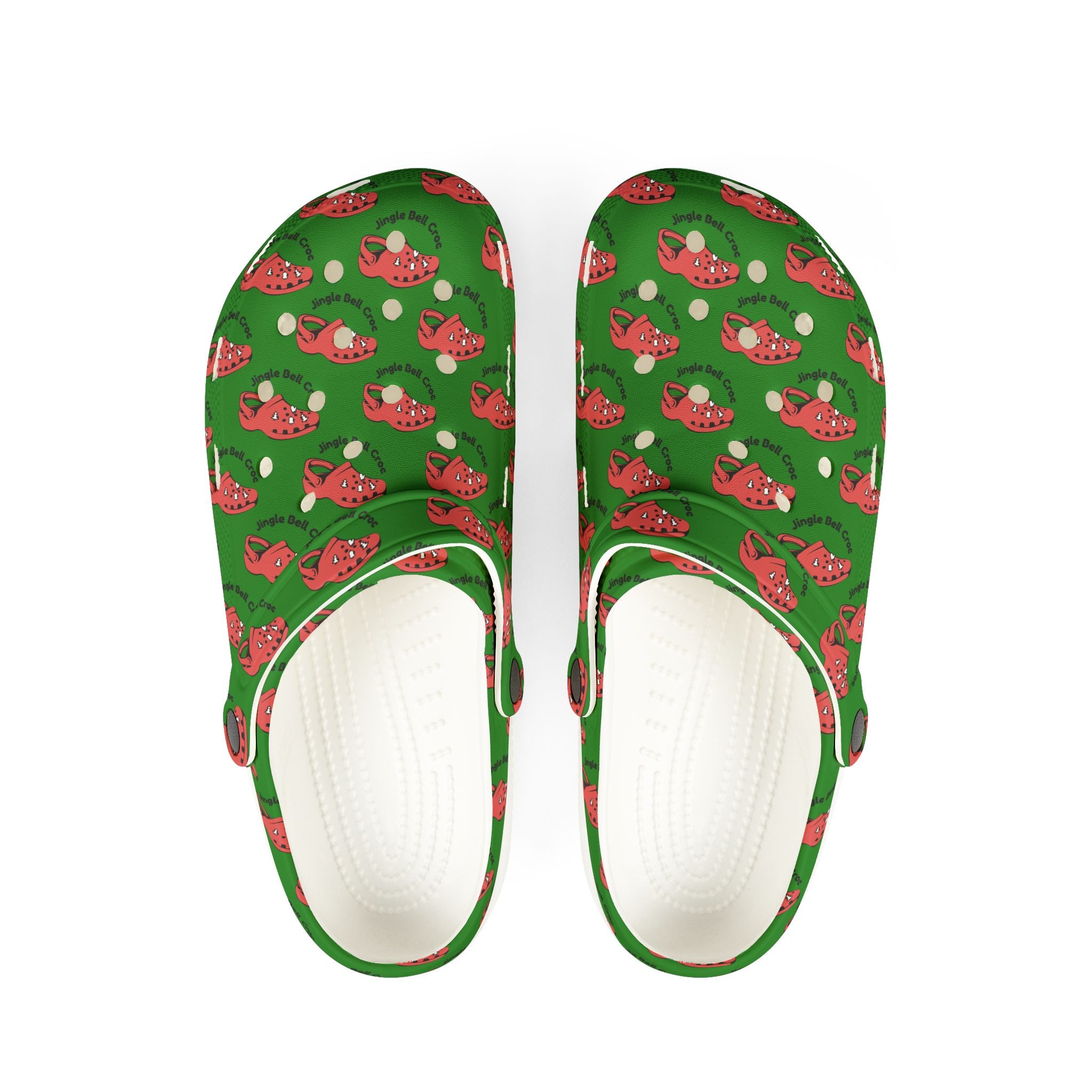 Green Strawberry Print EVA Foam Clogs — Lightweight Garden & Beach Shoes