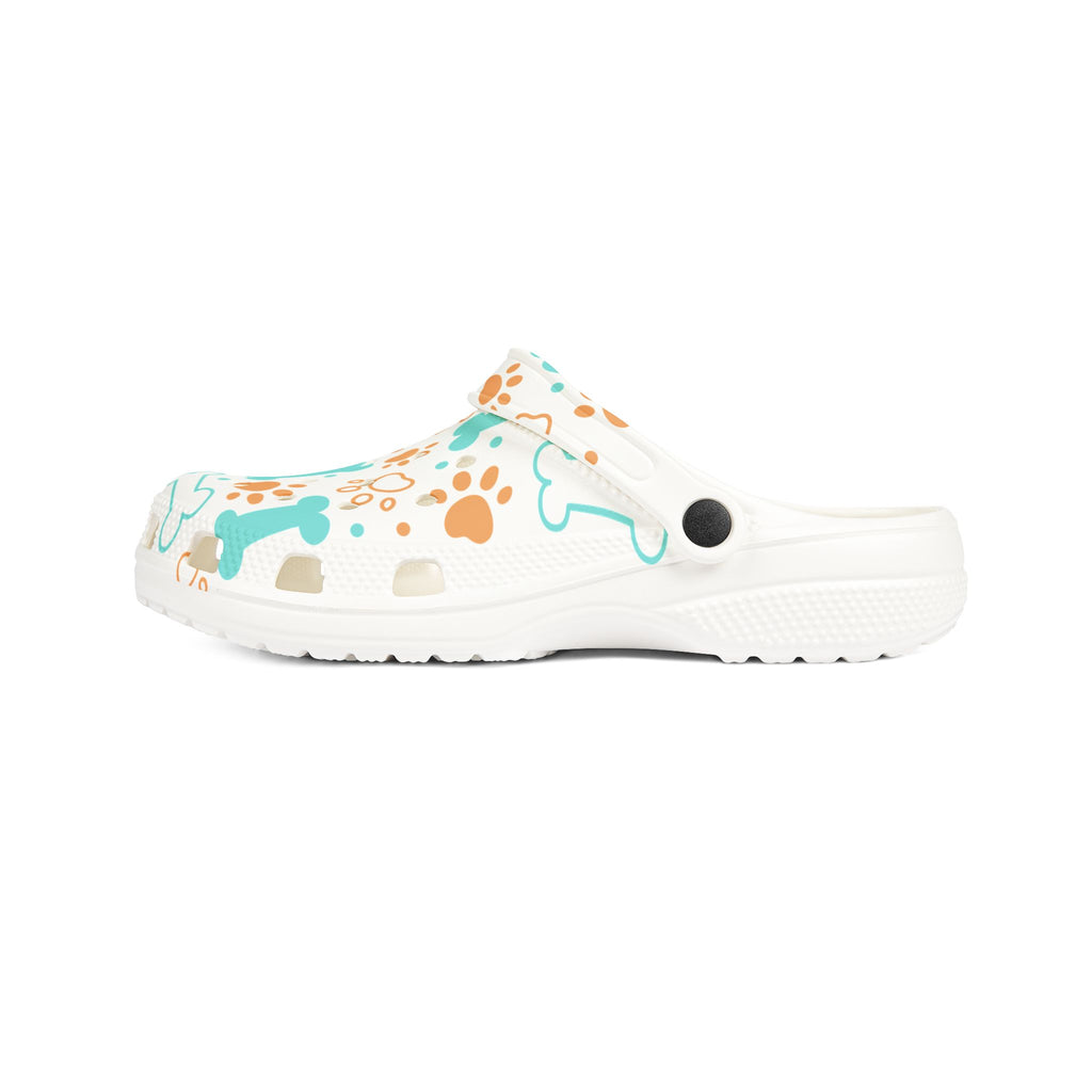 Dog Paw & Bone EVA Clogs — Lightweight Animal Print Garden Shoes