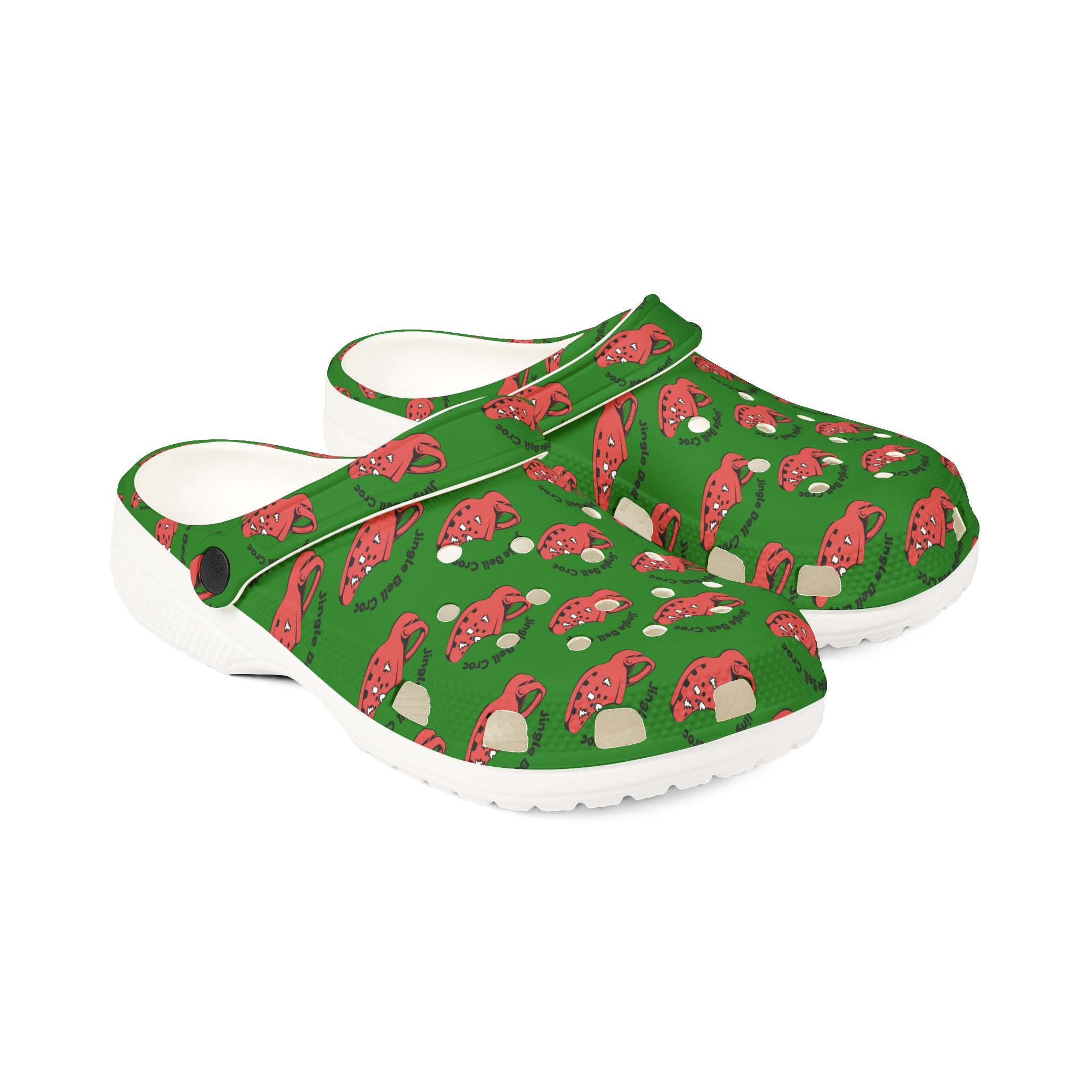 Green Strawberry Print EVA Foam Clogs — Lightweight Garden & Beach Shoes