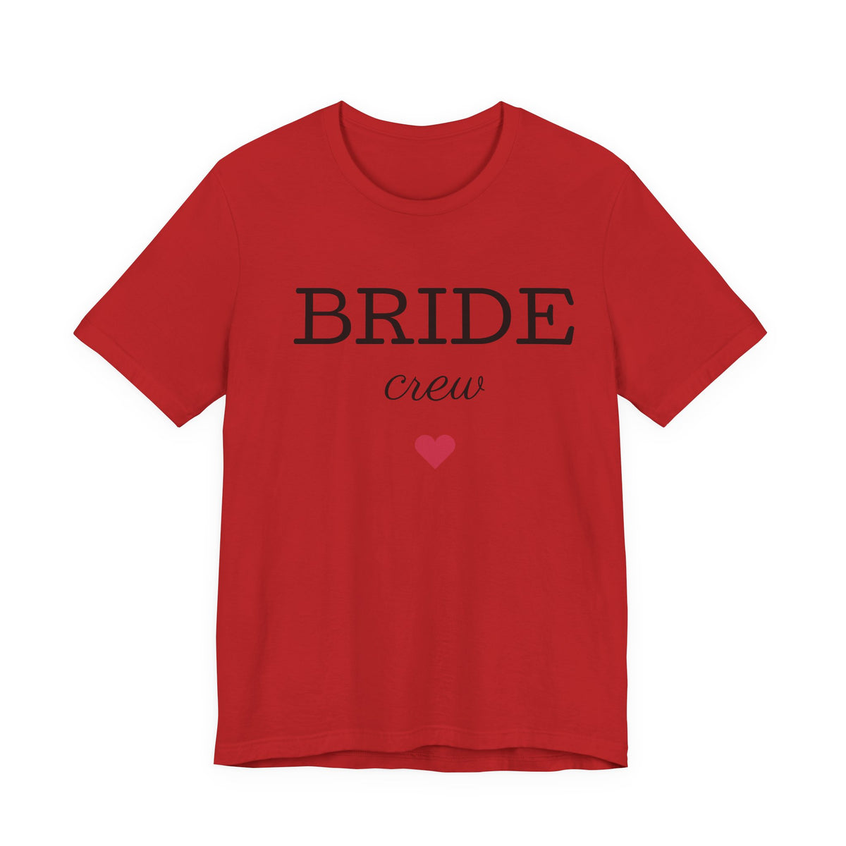 Bride Crew T-Shirt — Bachelorette Party Tee with Heart Accent