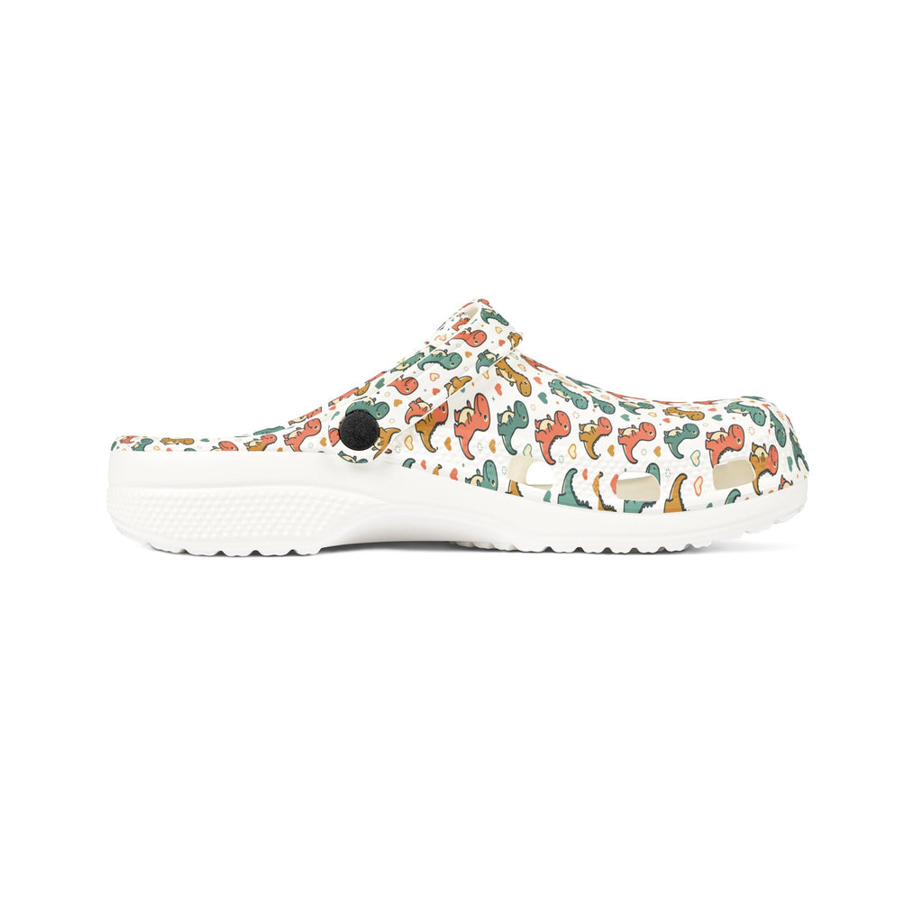 Cute T-Rex Pattern EVA Clogs — Lightweight Slip-On Garden Shoes