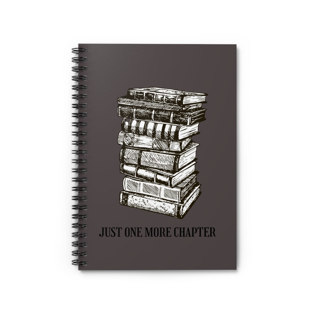 Notebook — 'Just One More Chapter' Booklover Spiral Journal