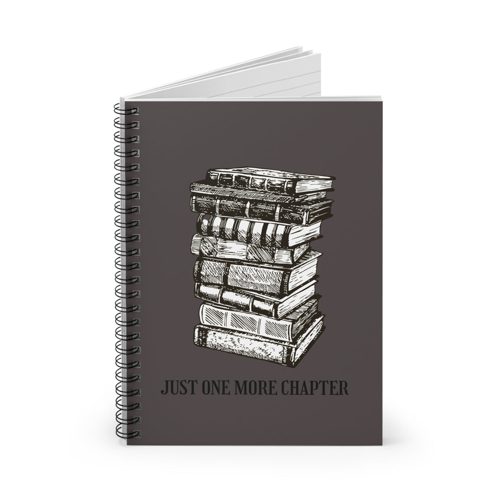 Notebook — 'Just One More Chapter' Booklover Spiral Journal