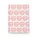Heart Pattern Hardcover Journal — "Girl got Goals" Pink Motivational Notebook