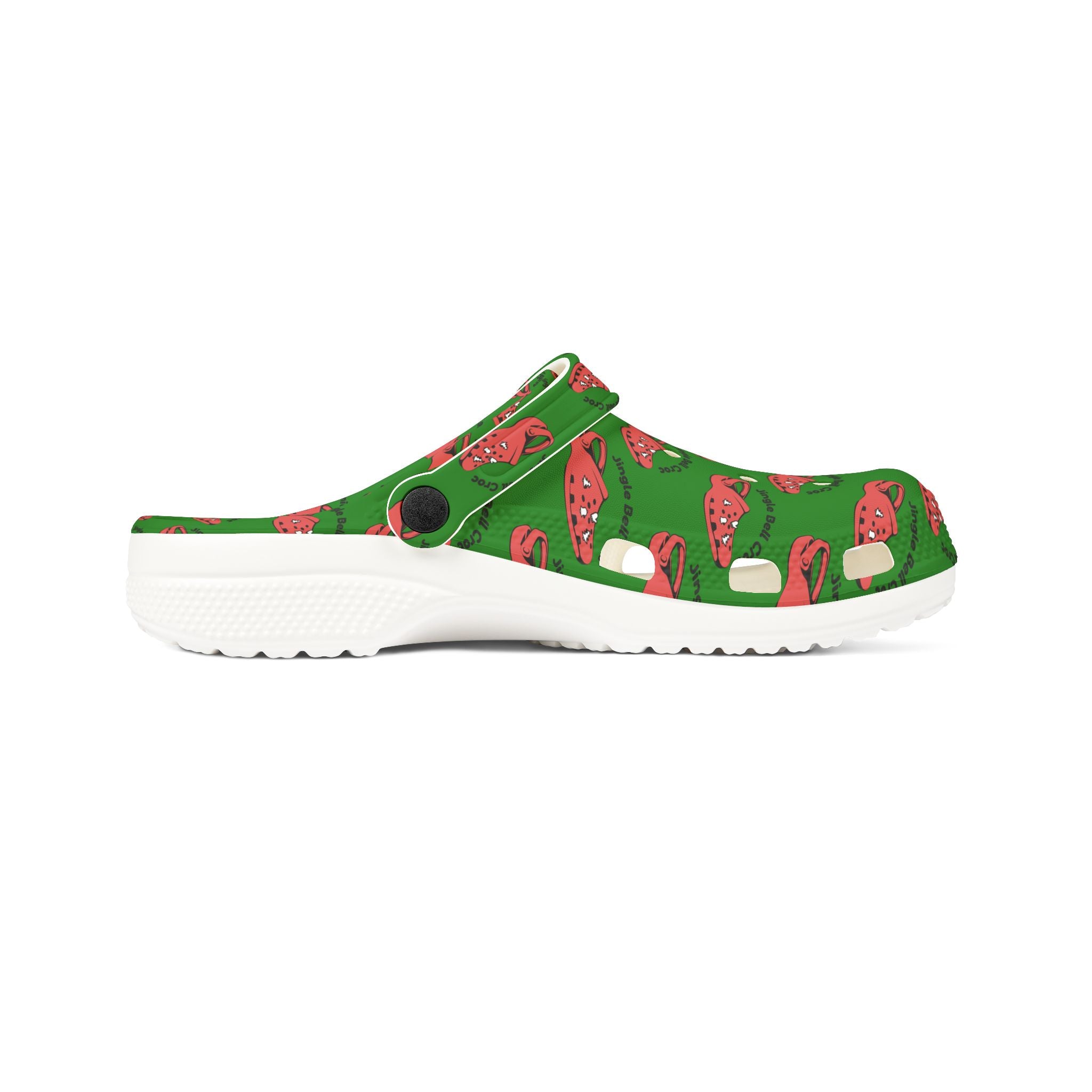 Green Strawberry Print EVA Foam Clogs — Lightweight Garden & Beach Shoes