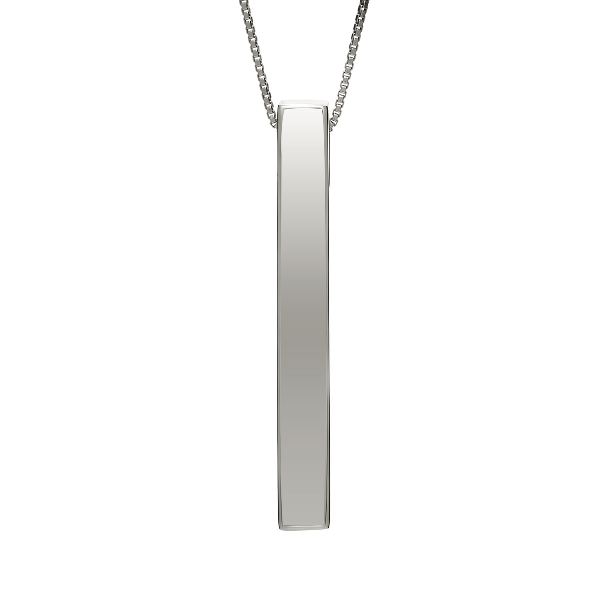Vertical Name Bar Pendant — Custom Engraved Vertical Name Necklace