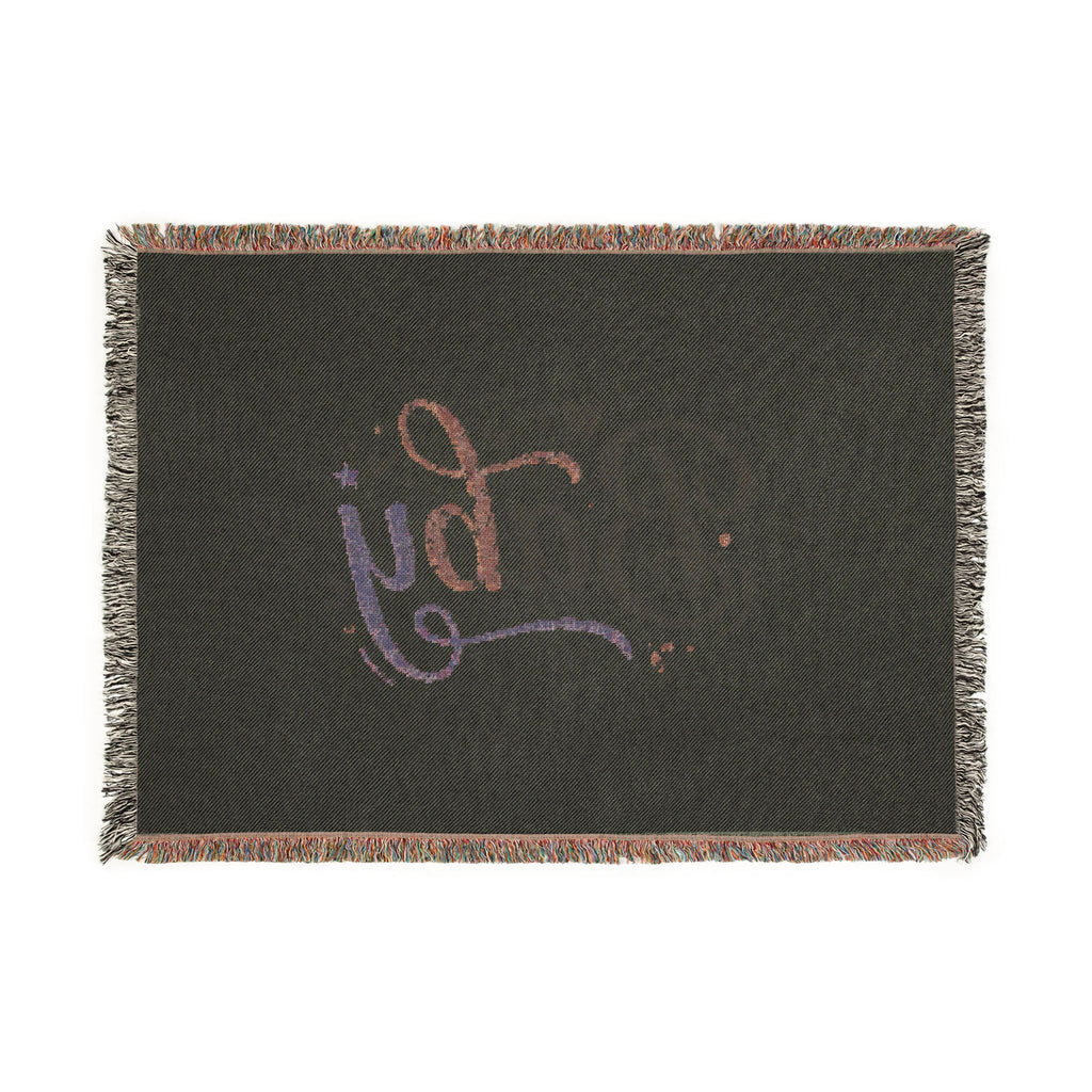 Pastel Script Baby Woven Blanket — Personalized Nursery Throw (Artwork or Photo)