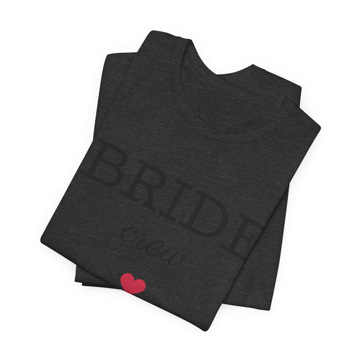 Bride Crew T-Shirt — Bachelorette Party Tee with Heart Accent
