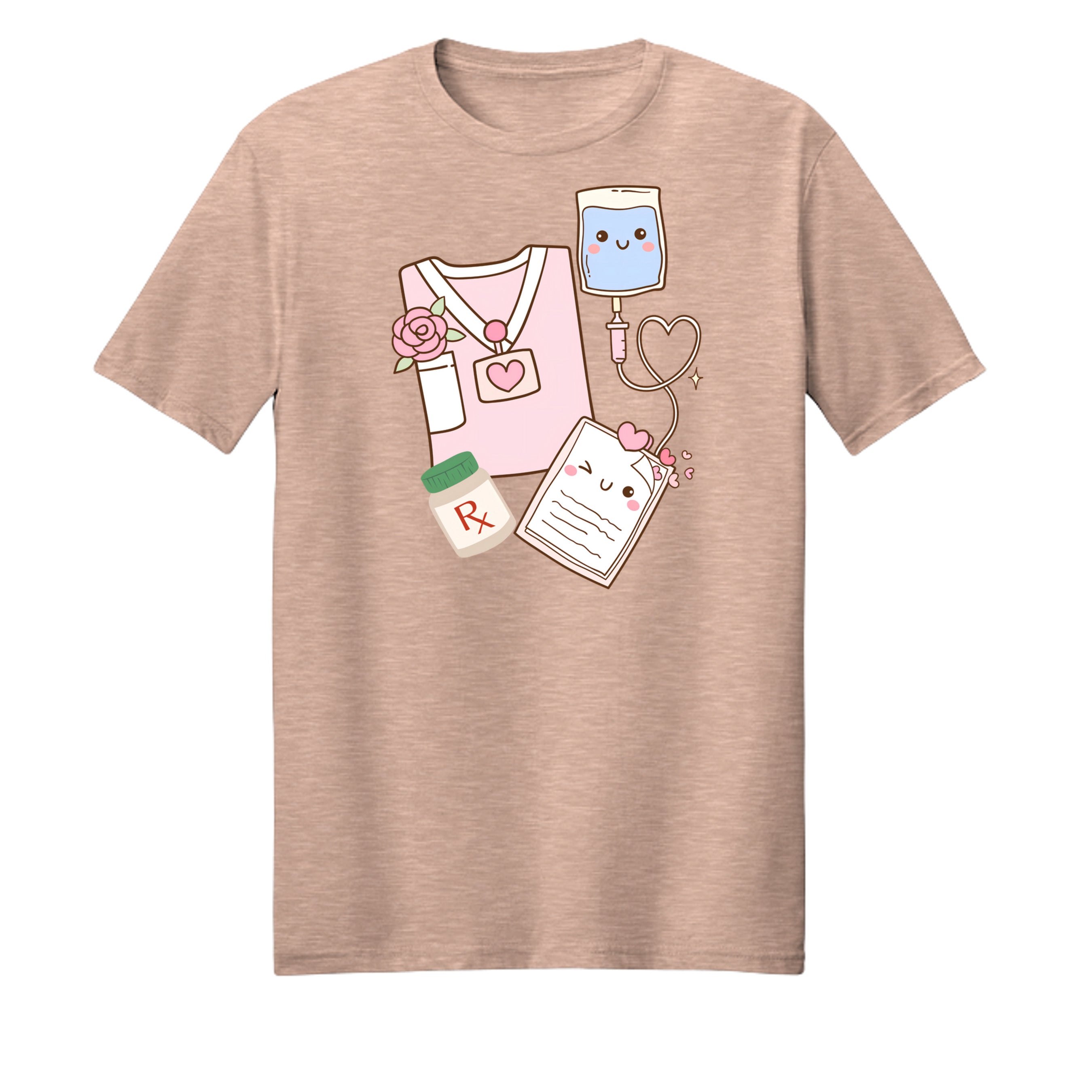 Heathered Dusty Peach - PC54 - FRONT